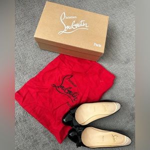 Christian Louboutin Black Simplenodo Patent Flat